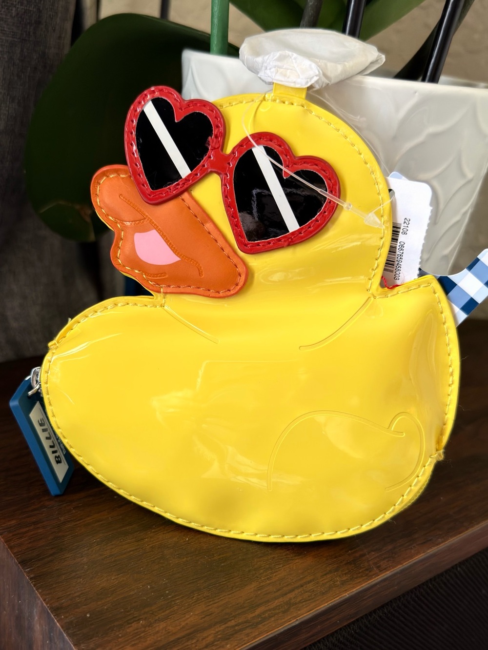 Kids Yellow Duck Crossbody Bag with Heart Sunglasses - Brand